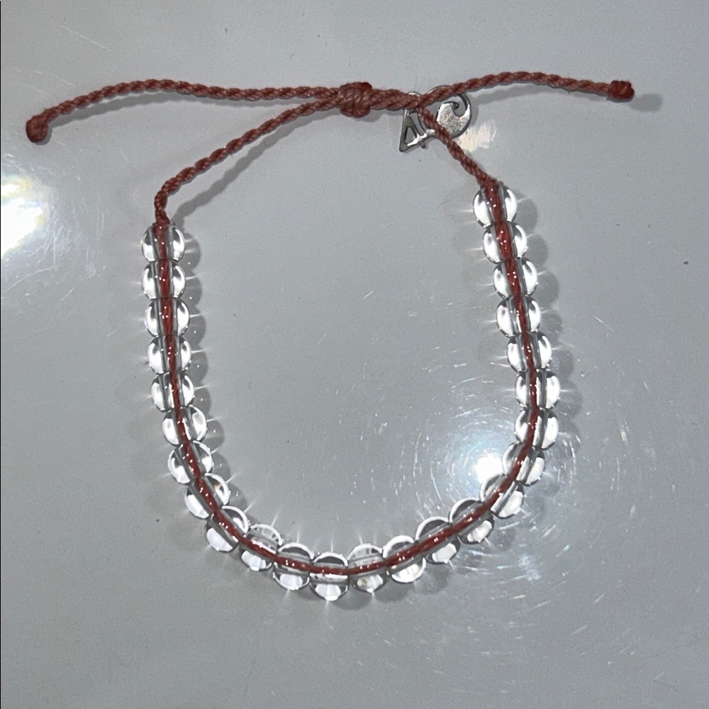 NWOT 4 Ocean Clear Crystal Quartz Sliding Knot Bracelet